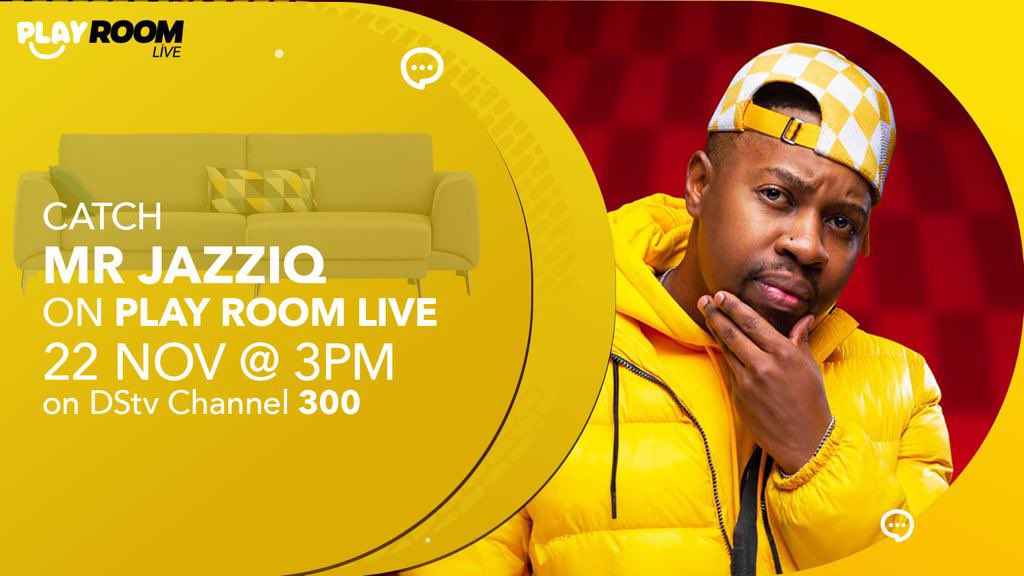 It’s always a VIBE in the Playroom. Namhlanje siphethe uMr JazziQ himself , abuti wadi operations !!🤭😤 Tune in at 3pm , on DSTV channel 300. See you soon Roomies 🤩🚀🚀