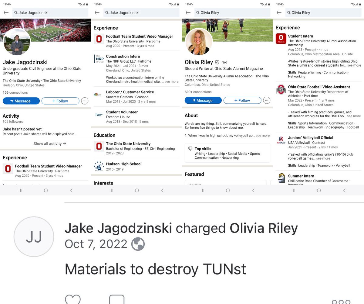 MichiganNation2's tweet photo. MORE: How deep does this #VastNetwork go? St. Peter, McBride, Zarzecki, Immel, Jake Jagodzinski, Olivia Riley and so many more.
Why is an OSU staffer paying St. Peter for “Milk” after every UM game? He pays Sunday 10/22 after MSU. He skips 10/29 when UM is on bye. He pays on Sunday 11/5 after Purdue, on Sunday 11/12 after PSU, and on Sunday 11/19 after Maryland.
What materials did Jagodinski provide to Olivia Riley to destroy that team up north? Btw, both were involved in the video department for Ohio State football.
How many folks from Ohio State are drinking "milk?"
Who is this Justin Zarzecki who is now at Rutgers?
How could @ryandaytime not possibly know @bigten and Mr. Pettiti?
Will we ever know the answers to all these questions? I would say some already do....and maybe we find out more about Rutgers today!