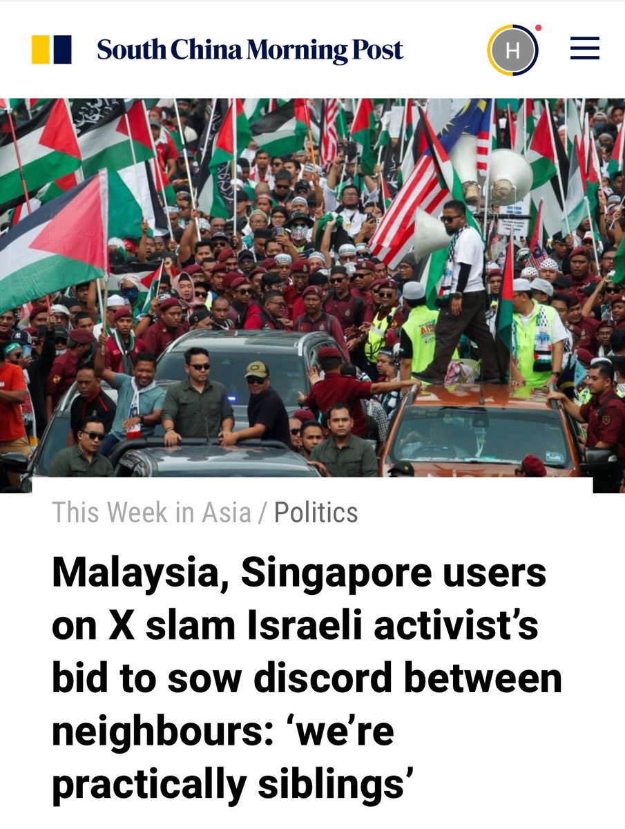 The Israel War Room bid to sow discord between Malaysians and Singaporeans has instead united the two, who say both countries are an example of a successful ‘two-state solution’ and benefit from having strong bilateral ties.

My report.

scmp.com/week-asia/poli…