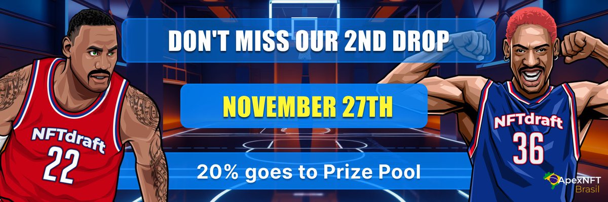 Cunhainho's tweet image. 🏈 #Giveaway By NFTdraft 🏀
🎁1x Starter Pack🎁

📝 Requirements:
1⃣ Follow me &amp;amp; @NFTDRAFT &amp;amp; @ApexNFTBrasil  
2⃣ RT &amp;amp; ❤️
3⃣ Join: discord.gg/nftdraft-io-83…
⏳120H⏳

Next Drop: November 27th at 10AM EST

This is your Last Chance to grab DISCOUNTED Packs👇👇

shop.nftdraft.io/basketball