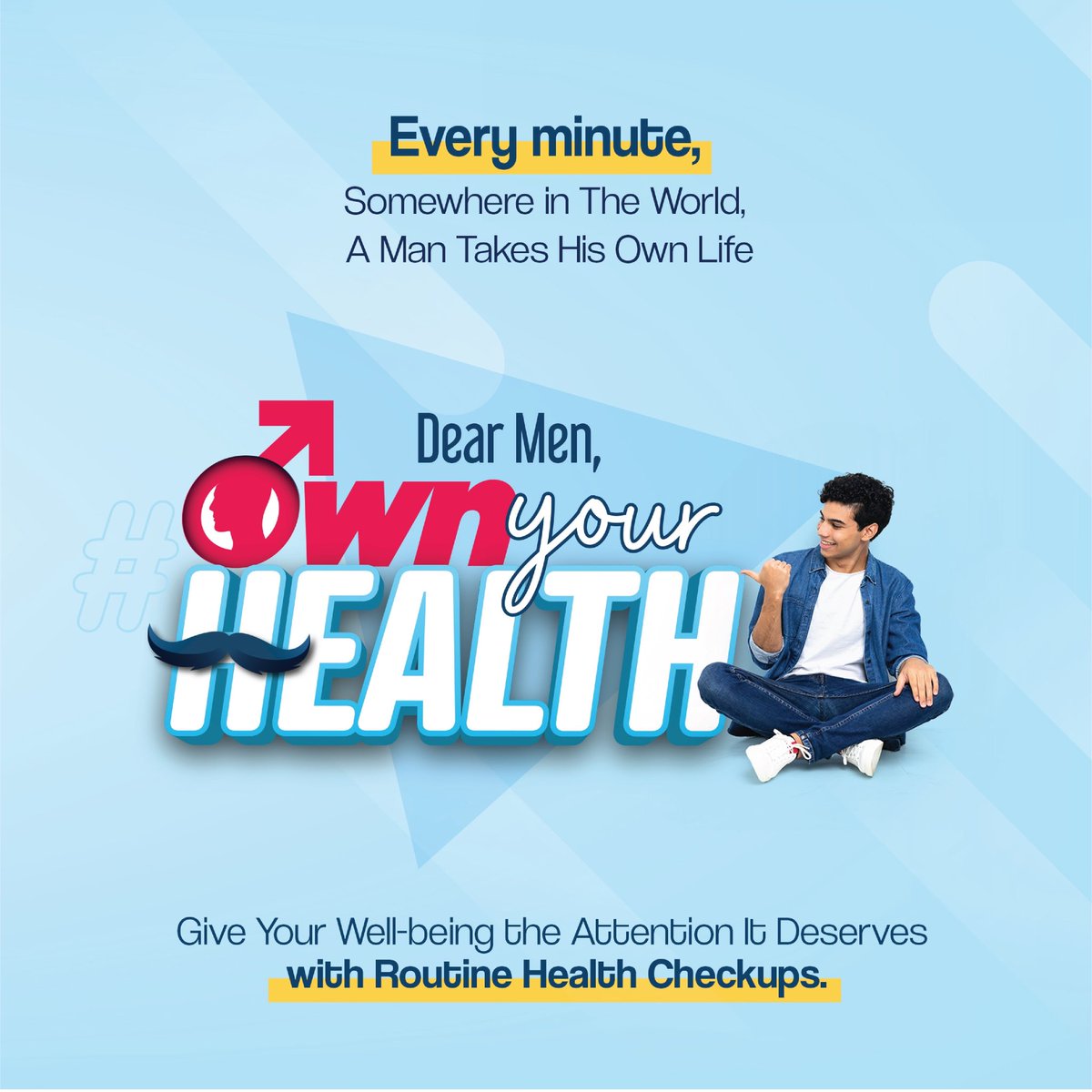Dear Men, #OwnYourHealth and  prioritize your #health with #regularcheckups that ensure your vitality. It's not just about routine health checkups; it's about investing in a healthier, #happierfuture. Break the stereotypes and take control of your #healthjourney. 

#Redcliffelabs