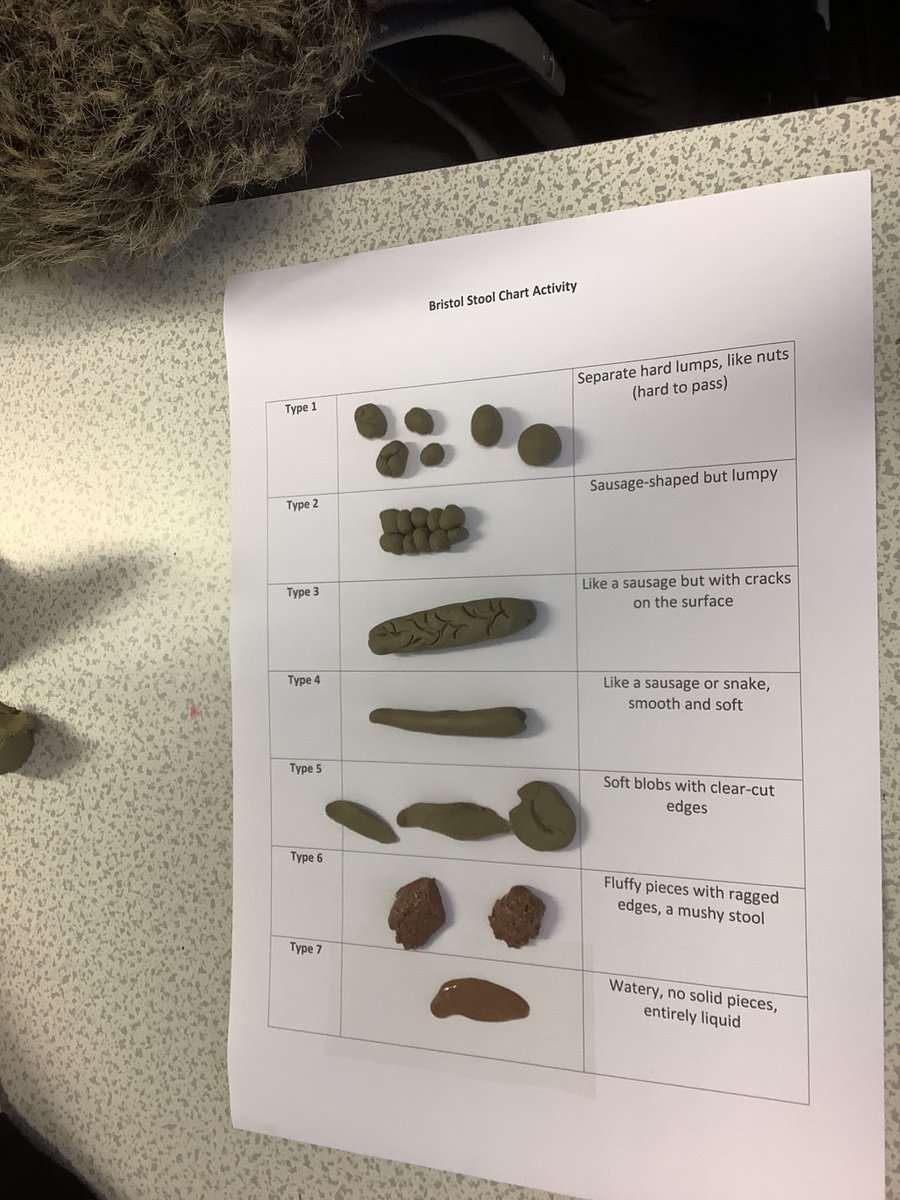 Our #Tlevelhealth students having been learning about the #digestivesystem with a fantastic #bristolstoolchart activity. Making stools! #Tlevels #creativeteachers