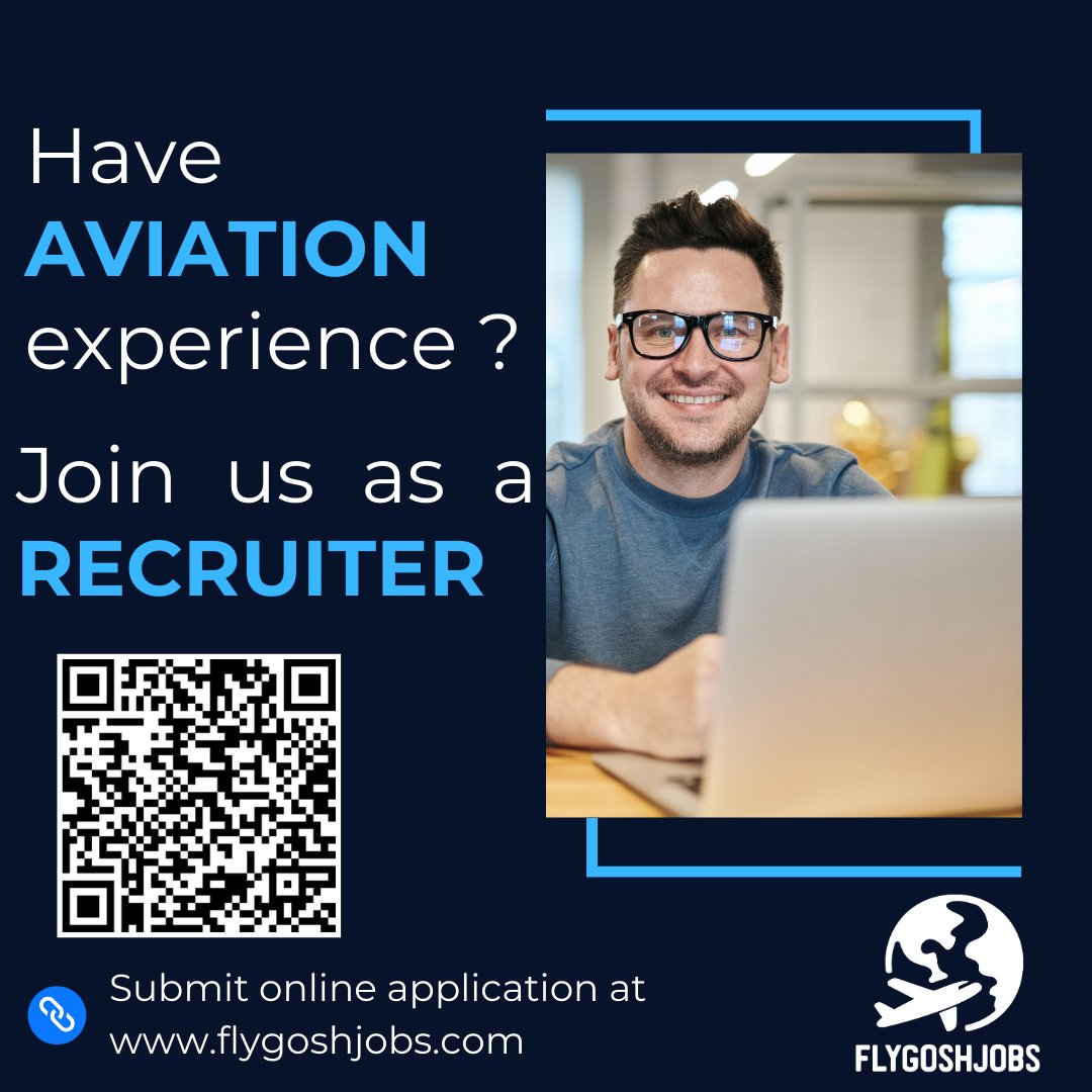 We are looking for a Recruiter / Talent Acquisition Executive to join us !

Submit your online application at flygoshjobs.com or scan the QR code

#flygosh #flygoshjobs #recruiter #recruiterjobs 
#talentacquisitionjobs 
#aviationrecruitment #aviation #aviationjobs