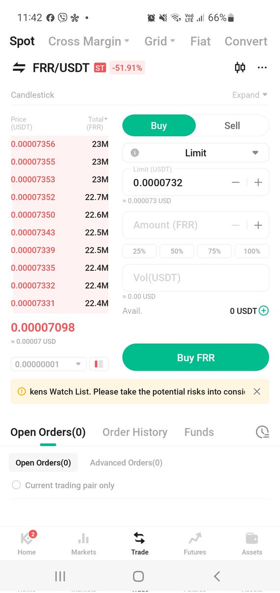 WowXrp's tweet photo. $FRR sell wall #kucoin https://t.co/VKbA6OKiIi