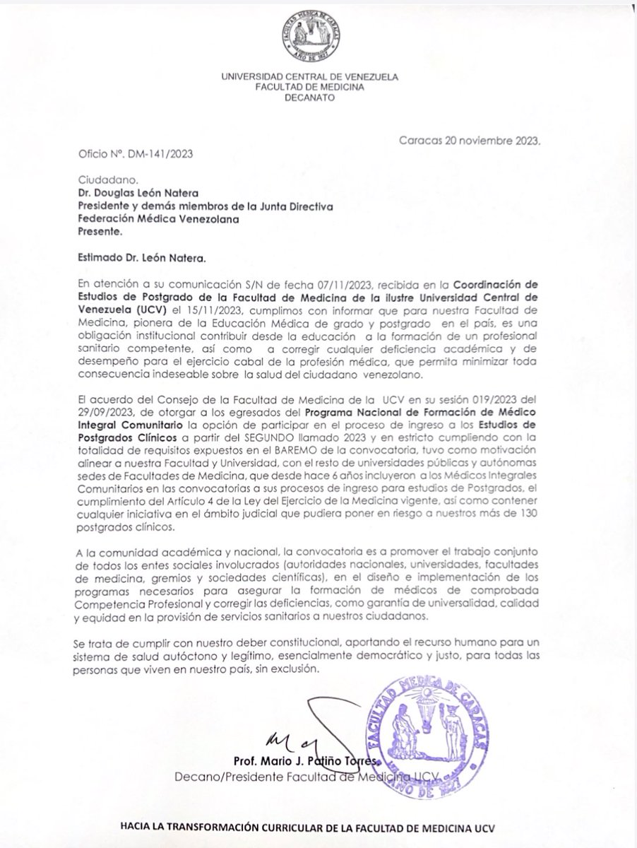 Noticia Medicina UCV tweet media