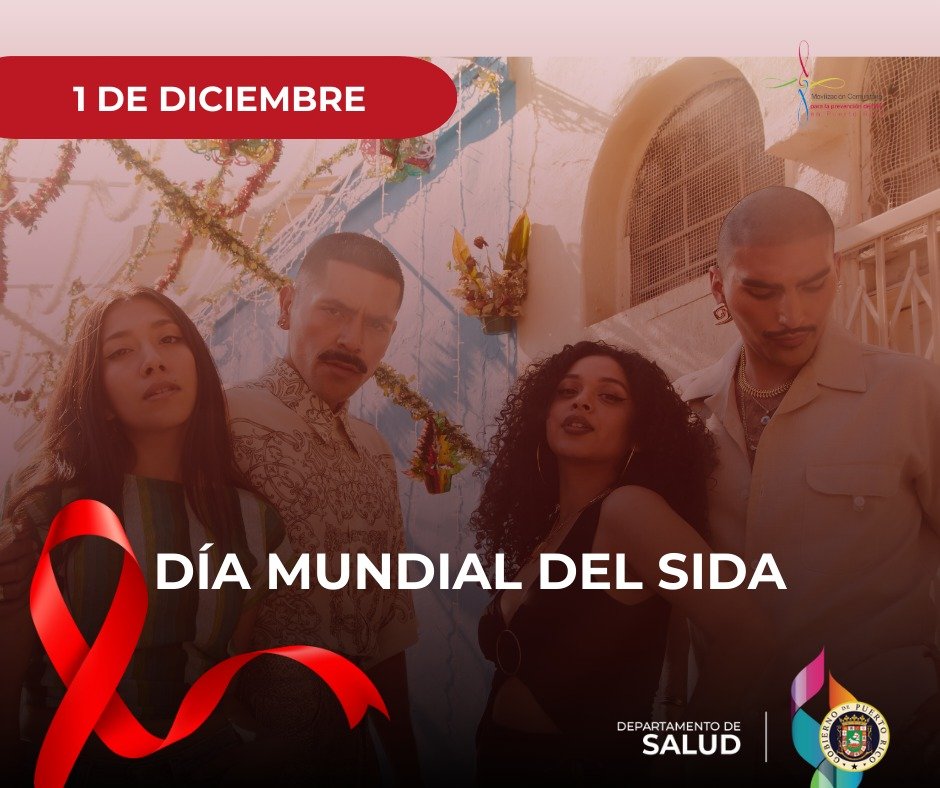 deprevencionpr's tweet photo. El 1 de diciembre es un llamado mundial para apoyar los esfuerzos globales para prevenir nuevas infecciones por el VIH, ampliar la concienciación y los conocimientos sobre el virus. Para más información 787-765-1010. #DiaMundialDelSida #ITS #ETS #PuertoRicoSeProtege #VIHPR #VIH https://t.co/CLnzcoOkY3
