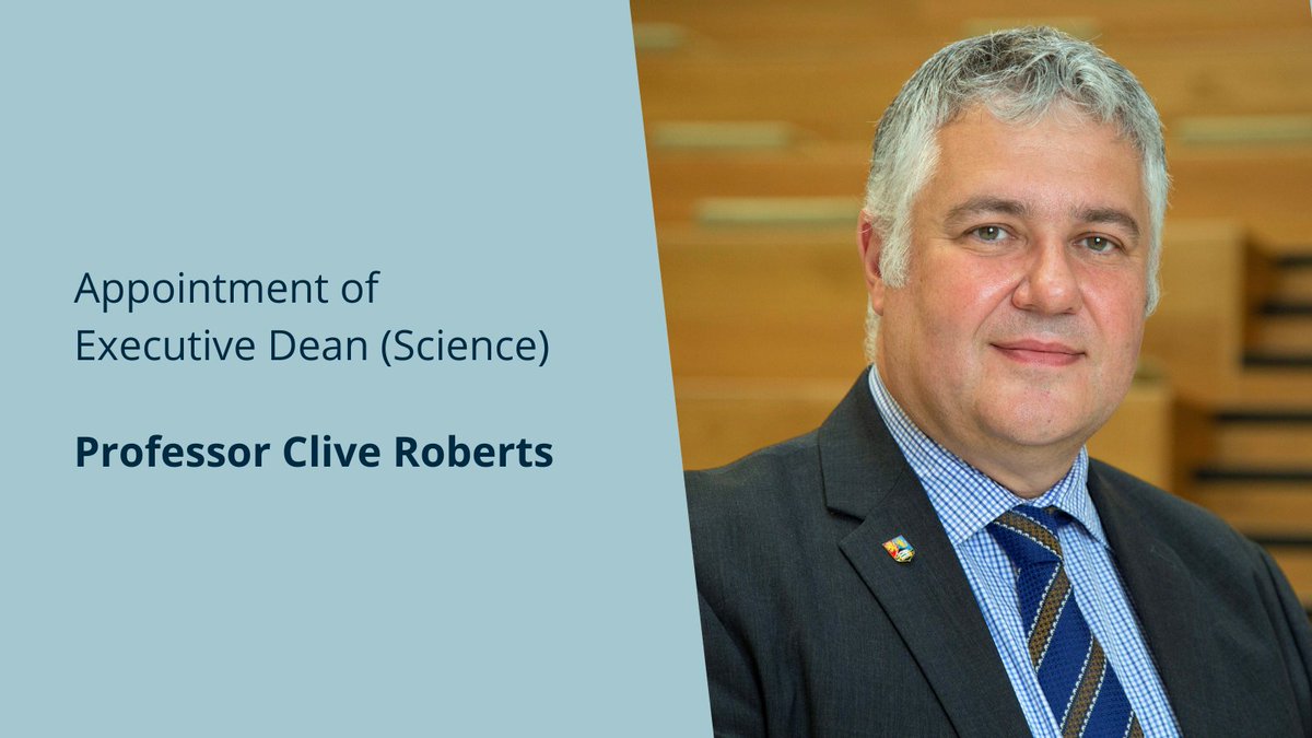 Professor Clive Roberts will take up his role as our new Executive Dean (Science) on 4 March 2024. Professor Roberts will be a member of the University Executive Committee and will play a key role in delivering the University Strategy for the Science Faculty.
