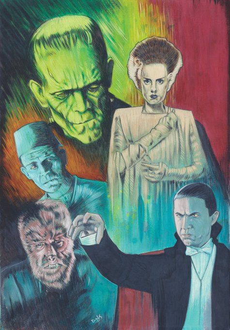 a3 paintings for sale if interested my DMs are open reposts appreciated thanks #art #artforsale #paintings #movies #scfi #horror #cultfilms #universalmonsters #horrormovies #commissions #commissionsopen 
#invasionofthebodysnatchers