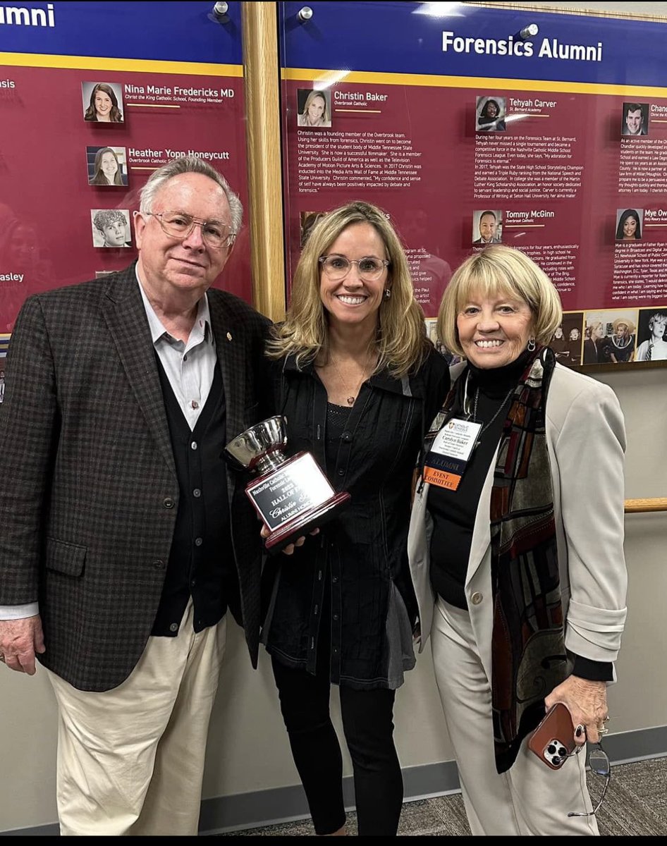 I was honored to be inducted into my second Wall of Fame! The Catholic Jr High Forensic League. My parents and girlfriend were there!