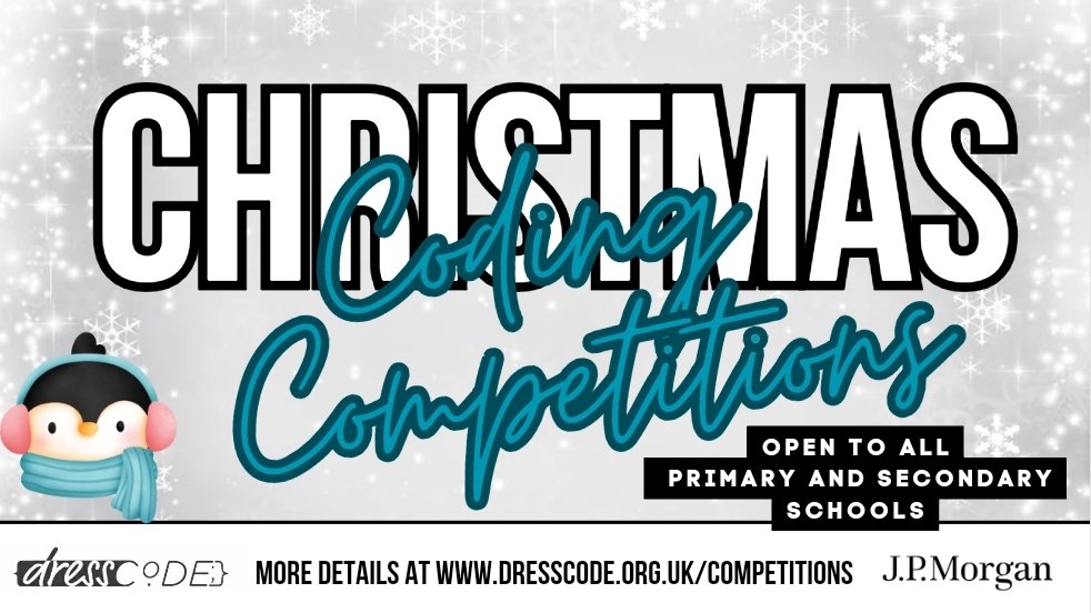 Our annual Christmas coding competition is live! Open to all Primary &amp; Secondary pupils! Lots of prizes to give away dresscode.org.uk/competitions 

#ChooseComputingScience #ClosingTheGenderGap
#edutwitter #computing #caschat  #STEM
