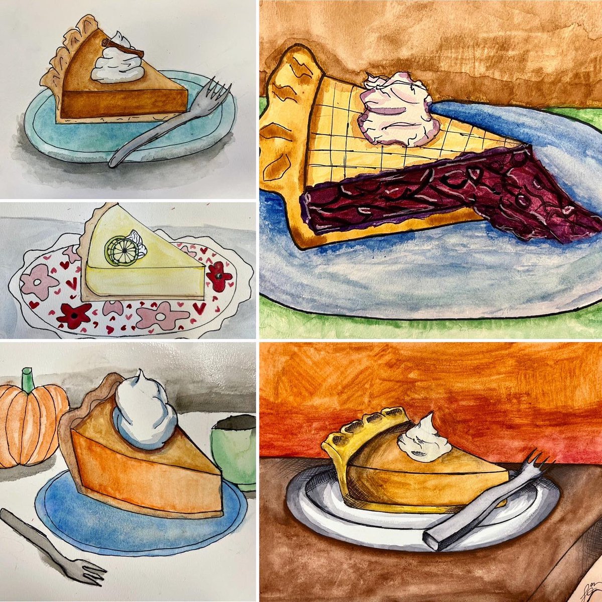 mrsthiele's tweet photo. 8th Grade Art here with a reminder to โSAVE ROOM FOR PIE!โ Happy Thanksgiving! ๐ฅง @BAM_MS_Official #lcps #arted #thanksgiving2023 #thanksgiving #artteacher #pie #saveroomforpie #GiveThanks @OrrBAM @LCPSVisualArts #art #painting @Thiele1Ryan https://t.co/PrgJU4sT3O