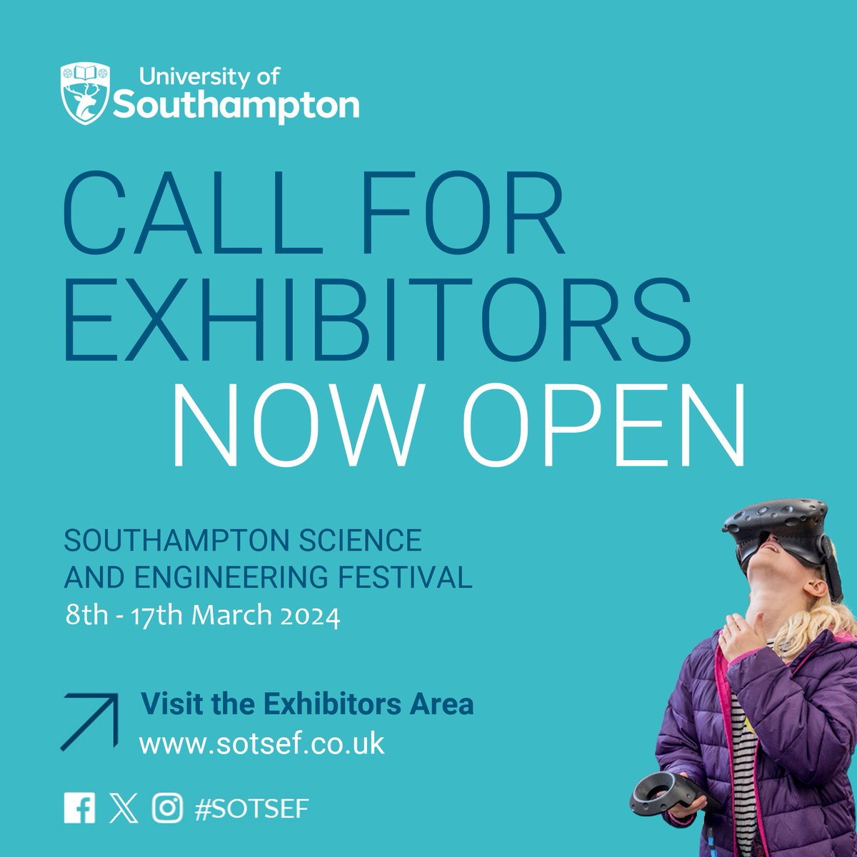 UoS Public Engagement (@uos_engagement) on Twitter photo 🚨 BREAKING NEWS!
The call for Southampton Science and Engineering Festival at <a href="/unisouthampton/">University of Southampton</a> - inc. Science and Engineering Day 2024, is NOW OPEN!
🧪🐞🔬🪐🧠⚙️🚢🦖
↘️ Visit sotsef.co.uk/sed-registrati… to find out more!
#SOTSEF🔍
#BSW24
#WeAreUoS #sciencefestival #Southampton 🚨 BREAKING NEWS!
The call for Southampton Science and Engineering Festival at <a href="/unisouthampton/">University of Southampton</a> - inc. Science and Engineering Day 2024, is NOW OPEN!
🧪🐞🔬🪐🧠⚙️🚢🦖
↘️ Visit sotsef.co.uk/sed-registrati… to find out more!
#SOTSEF🔍
#BSW24
#WeAreUoS #sciencefestival #Southampton