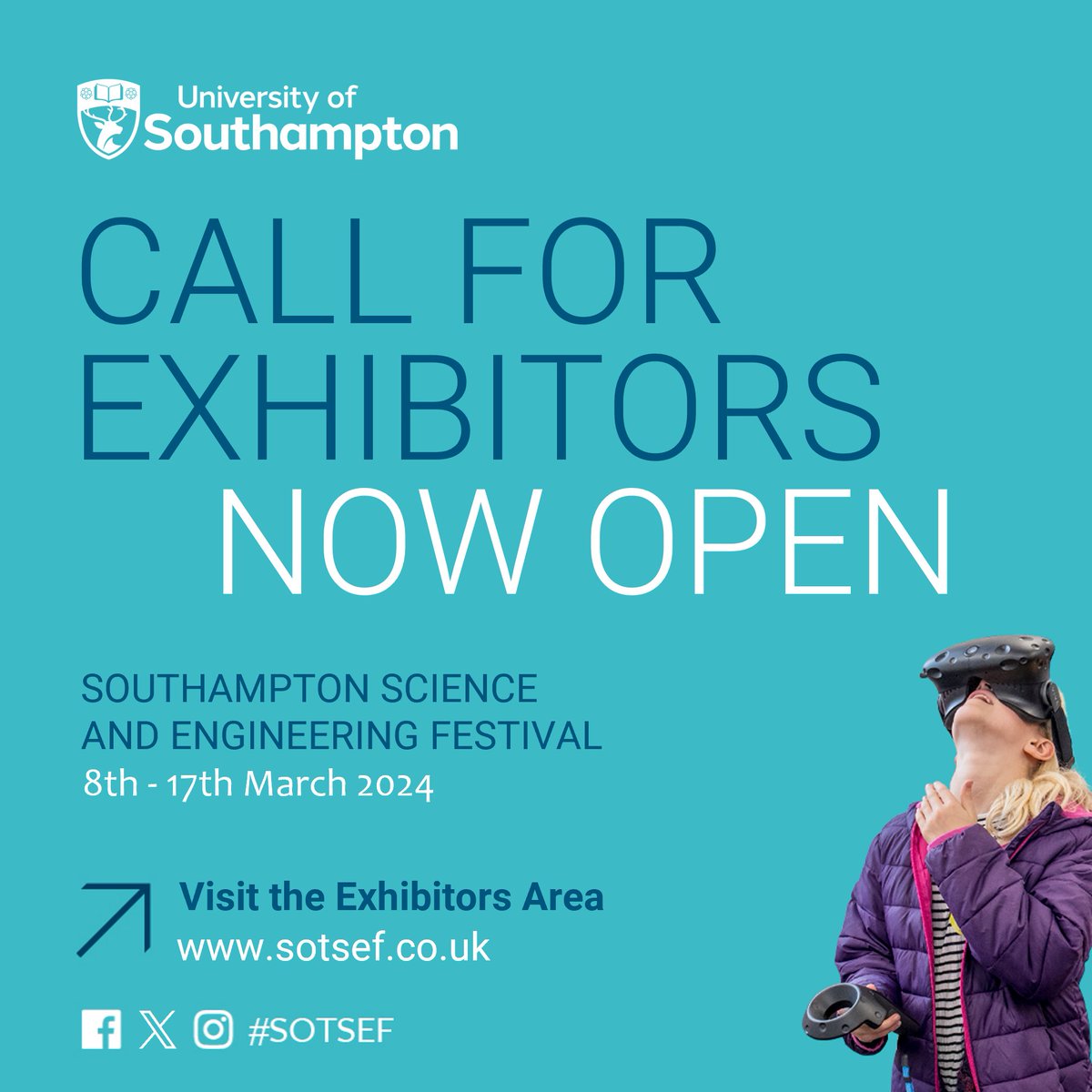 🚨 BREAKING NEWS! The call for Southampton Science and Engineering Festival at @unisouthampton - inc. Science and Engineering Day 2024, is NOW OPEN! 🧪🐞🔬🪐🧠⚙️🚢🦖 ↘️ Visit sotsef.co.uk/sed-registrati… to find out more! #SOTSEF🔍 #BSW24 #WeAreUoS #sciencefestival #Southampton