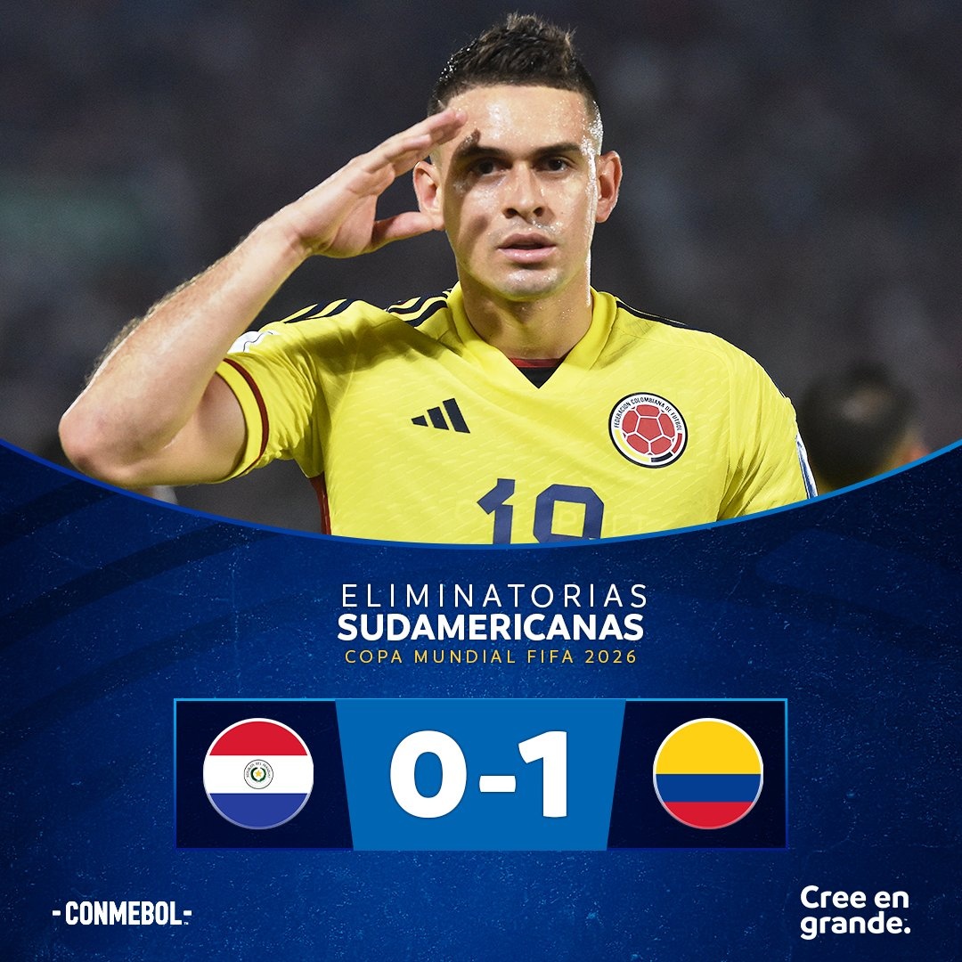 El Comandante Borre 1 - Paraguay 0 🇨🇴🇨🇴🇨🇴⚽🥳 @FCFSeleccionCol #Eliminatorias2026