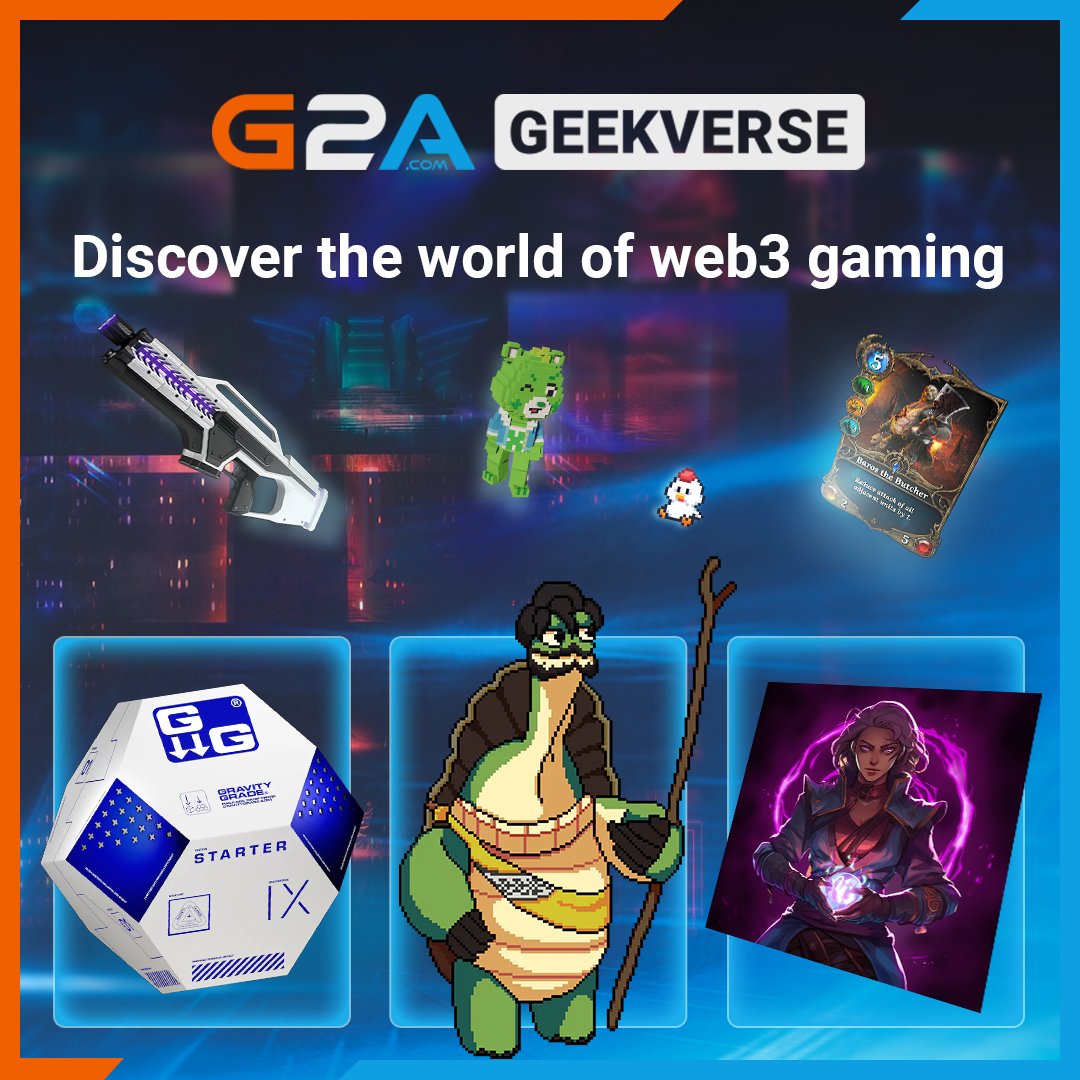 JustinefromG2A's tweet photo. G2A opens the gateway to Web3 gaming with G2A Geekverse platform! 🚀💫
We launched a new marketplace for the best Web3 gaming assets and exclusive collections! 🌐🎮
Keep an eye out on our profile, the giveaway is coming very soon 👉 @G2A_Geekverse
#G2A #Gate2Adventure #G2AGeekverse