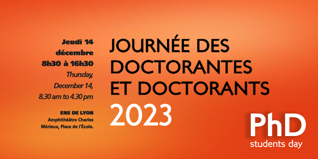 🇬🇧 Event 🔶 For the first time in 2023, ENS de Lyon organise a welcome day for #PhD students, which will take place on Thursday, December 14, 2023 at Charles Mérieux Auditorium. Programme and registration : ens-lyon.fr/en/event/resea…