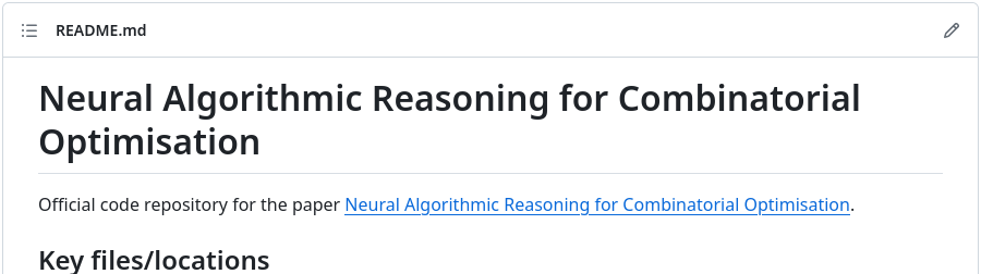 DobrikG's tweet image. We are open-sourcing the code for our CO paper! It is built with #PyTorch, #PyTorchLightning, #PyTorchGeometric a pinch of #JAX and of course... #CLRS30

The NAR part should also be extensible, so feel free to reuse it for your next NAR project.

github.com/danilonumeroso…