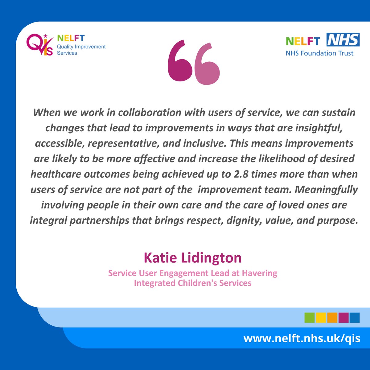nelftqis's tweet image. 💡Katie has been working on a QI project with us to achieve a 25% increase in discharges from Havering Child &amp;amp; Adolescent Mental Health Services (#CAMHS). She has already done some great work &amp;amp; shares her key recommendations for engaging with #YoungPeople: nelft.nhs.uk/nelft-quality-…