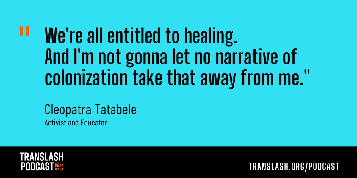 translashmedia's tweet image. 🚨 Listen to Cleopatra Tatabele in EP81 of #TransLash Podcast with @imarajones, ‘Trans Indigenous Month’ #IndigenousMonth #2Spirit 
🎧 Subscribe wherever you get your podcasts!
📲 translash.org/podcast