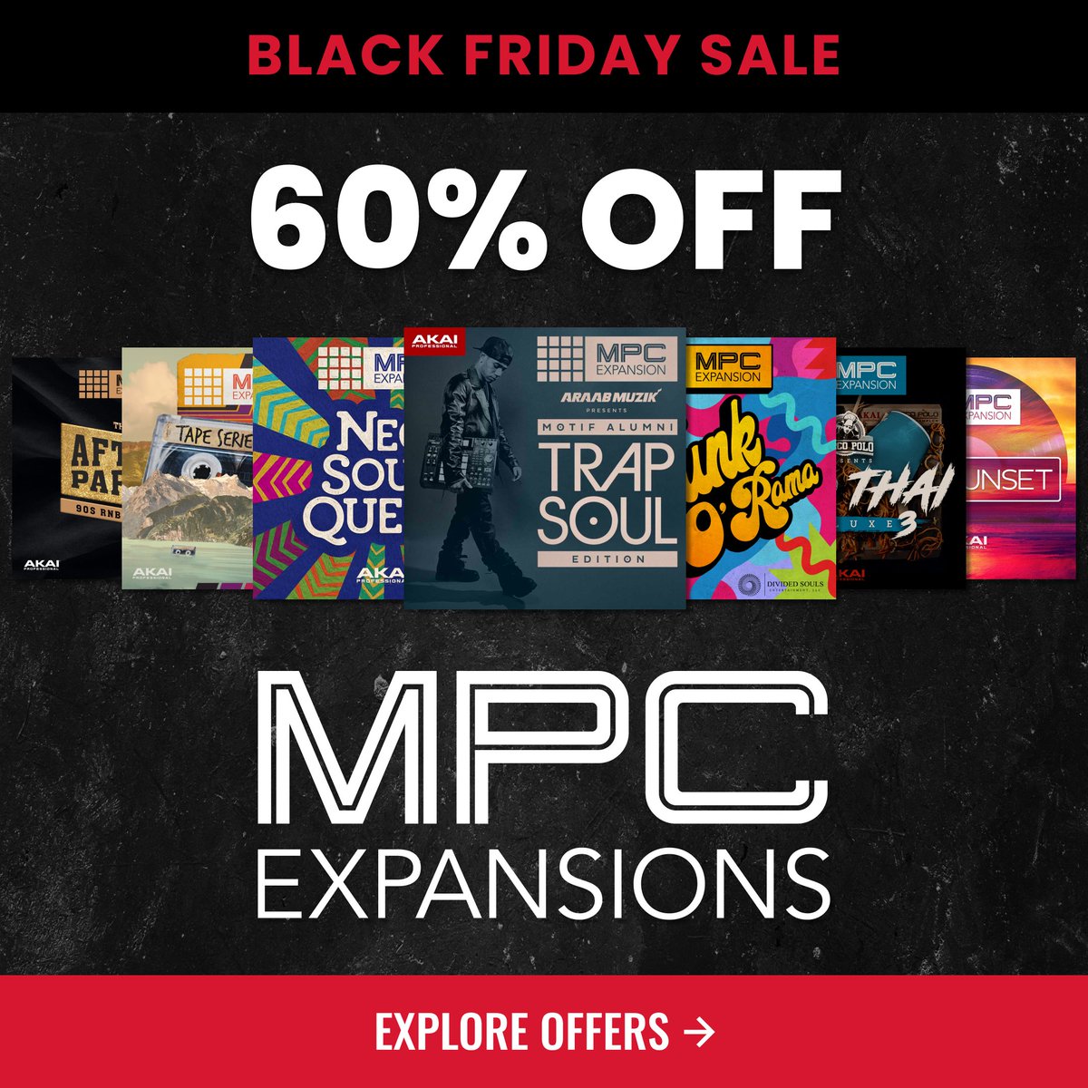 Unlock your creativity with the hottest sounds at incredible prices 🔥60% off on the whole MPC Expansion catalog 🔥Hit the link thempcstore.com/mpc-expansions/