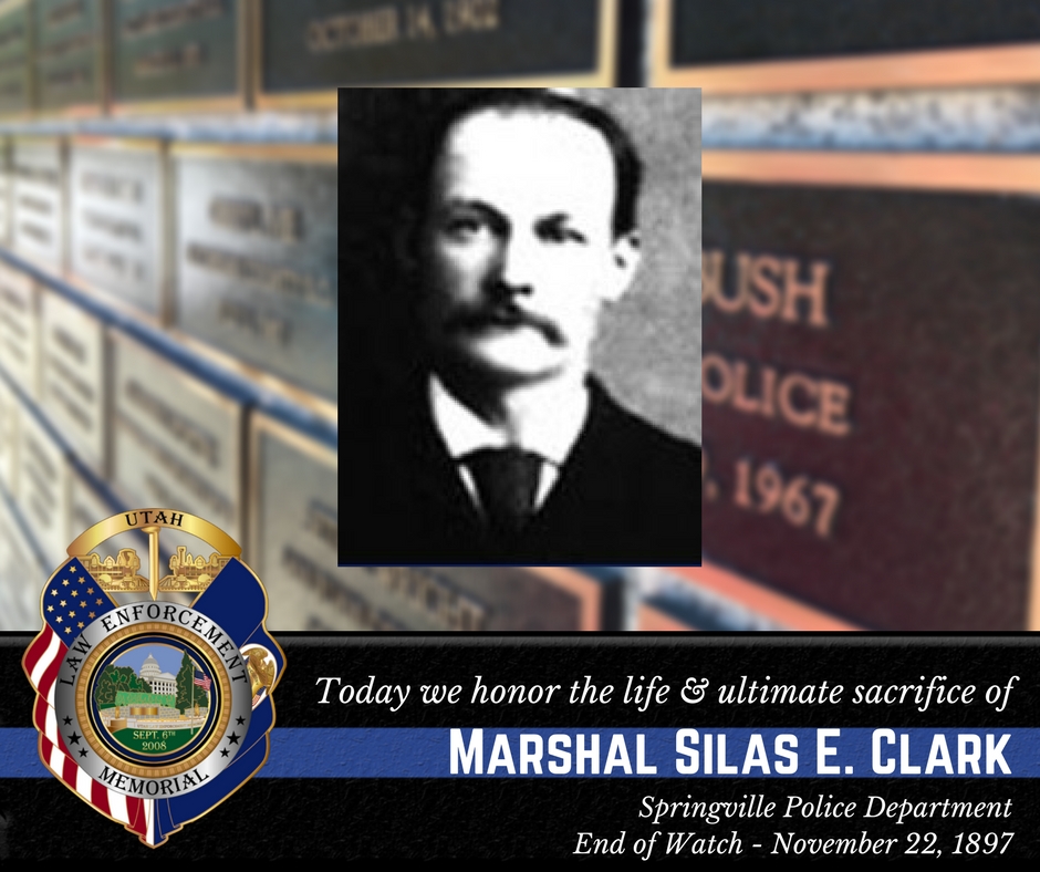 UtahsFallen's tweet photo. #MarshalSilasClark #UtahsFallen #ULEM #SpringvillePoliceDepartment https://t.co/ZNN9oEOv3E