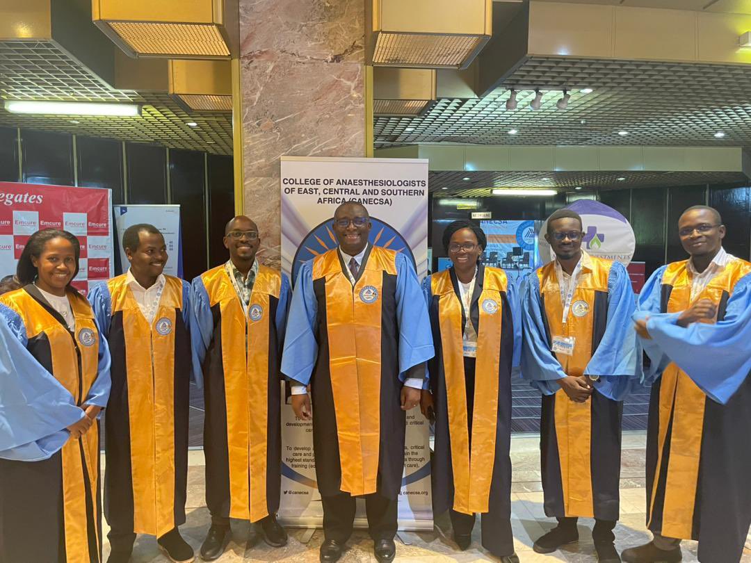 Congratulations to our first Ugandan @canecsa fellows 🎉 Well done!! Dr @TomanyaX , Dr Philo Nambooze, Dr Peter Waswa & Dr Moses Senyonjo