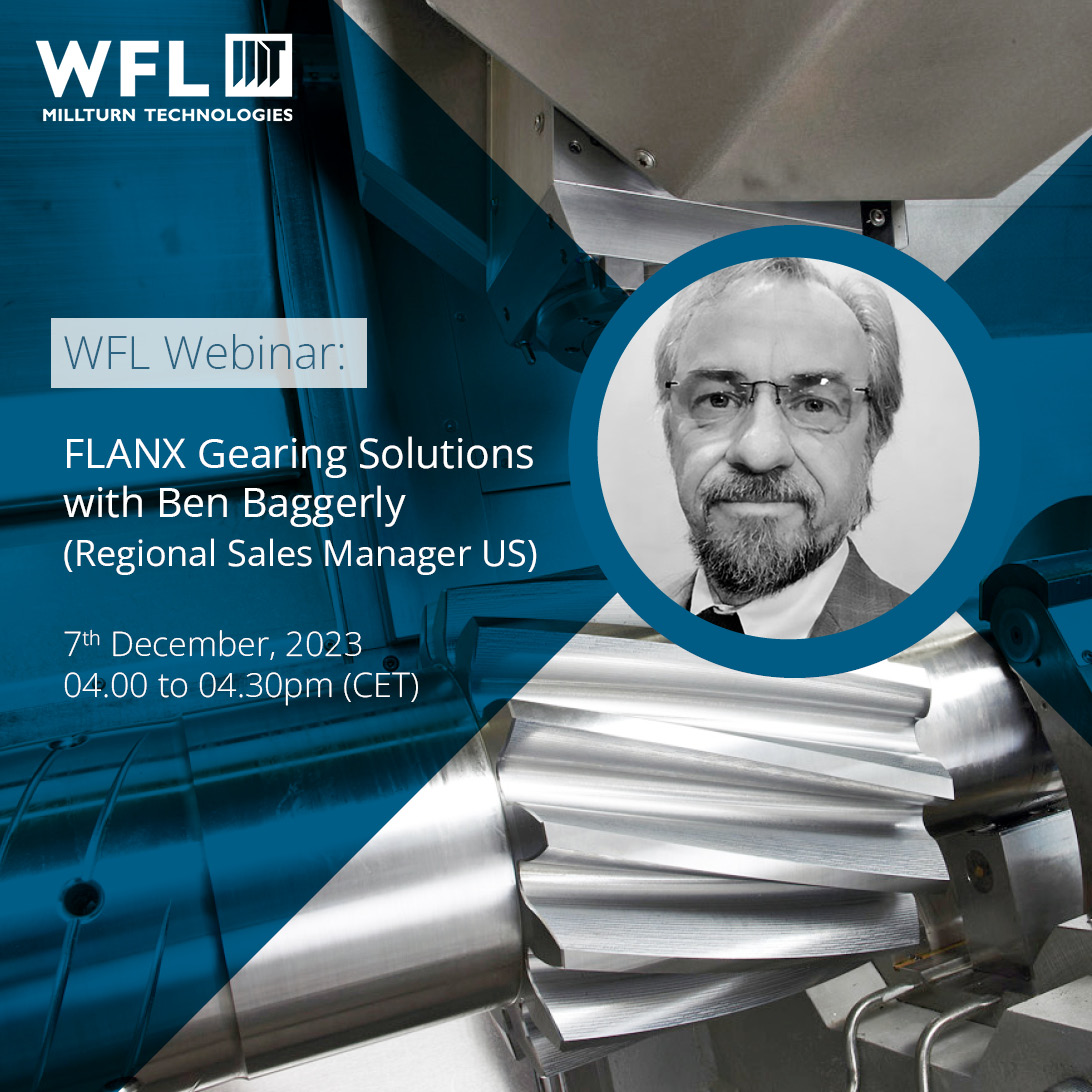 WFLMillturn's tweet photo. 🔔We are happy to invite you to our new webinar on the 7th of December, 2023, 04.00 to 4.30pm (CET).🔔
Register now here: ➡️ https://t.co/DSHMuo5m99
#WFL #MILLTURN #flanx #gearingsolutions #completesolution #gearhobbing #gearshaping #largemodule #invomilling https://t.co/N6fSQDNchr