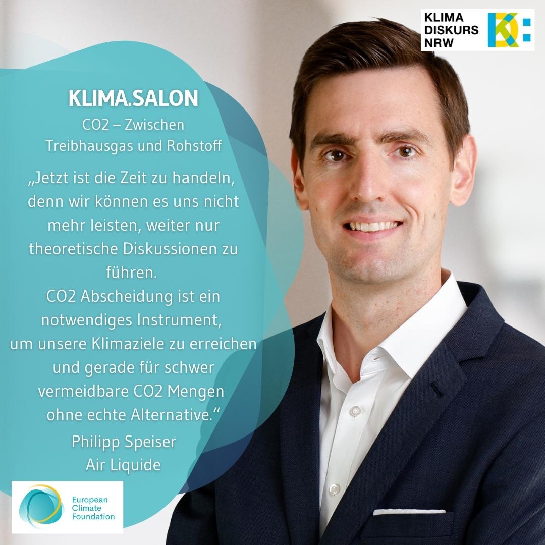 KlimaDiskurs.NRW e. V. (@klimadiskursnrw) on Twitter photo KLIMA.SALON
,CO2 – Zwischen Treibhausgas und Rohstoff'
30. November 2023
Paneldiskussion: Welche Rolle soll und kann CCUS in NRW spielen?
Unter anderem mit Philipp Speiser, Director Energy Transition Central Europe, Air Liquide <a href="/airliquidegroup/">Air Liquide Group</a>. KLIMA.SALON
,CO2 – Zwischen Treibhausgas und Rohstoff'
30. November 2023
Paneldiskussion: Welche Rolle soll und kann CCUS in NRW spielen?
Unter anderem mit Philipp Speiser, Director Energy Transition Central Europe, Air Liquide <a href="/airliquidegroup/">Air Liquide Group</a>.