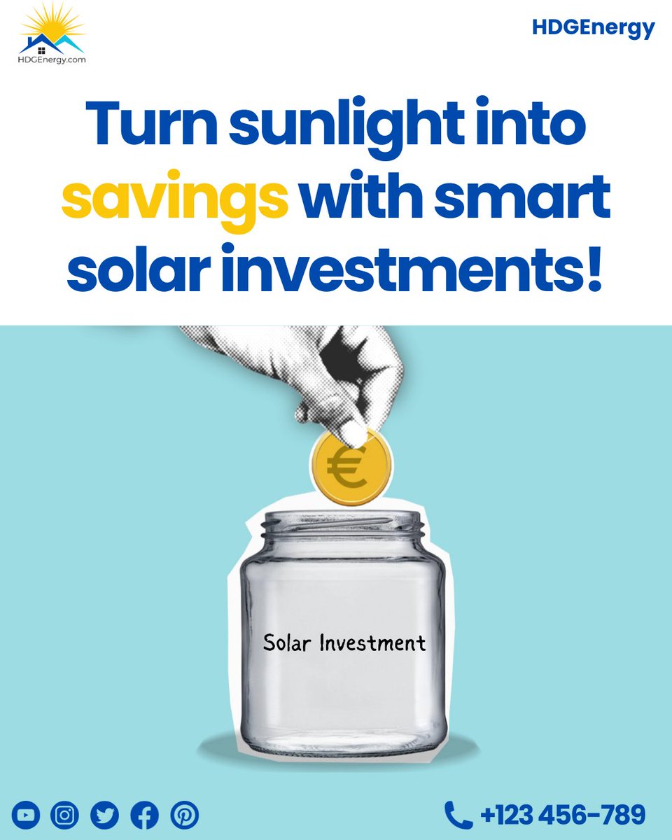 Turn sunlight into savings with smart solar investments! 💰🌞 Want to know more about the financial benefits of going solar? Start saving with our comprehensive guide. 💡 #SolarSavings #InvestInSolar