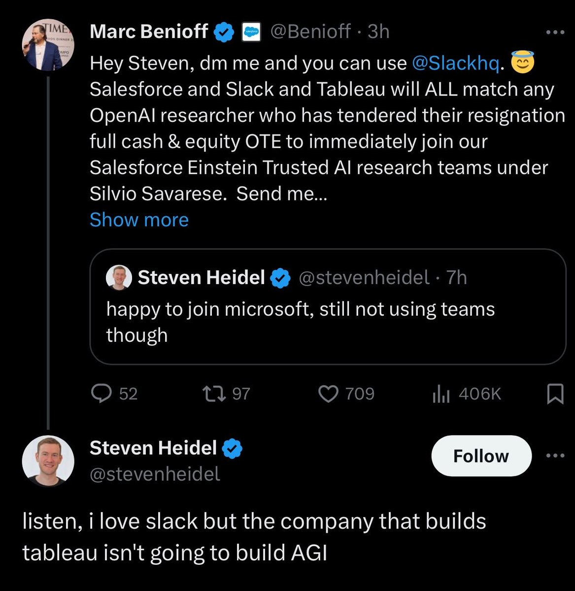 OK, This is awkward...
I'm with Steven here on a lot of levels. 

But I'm not loving the new Slack...

 #AwkwardMoments #OfficeHumor #openai