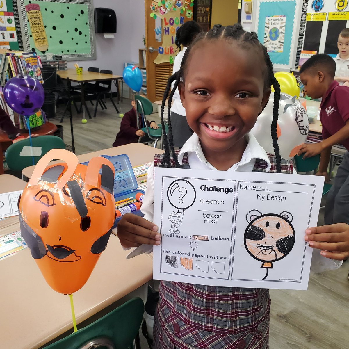 ASCAsecondgrade's tweet photo. This week we read the book "Balloons Over Broadway" and learned all about Tony Sarg, a puppeteer who created the Macy's Thanksgiving Day parade. We then completed a STEM project to help design our own floats.
@ASCA_Albany https://t.co/WnVGYK8aty