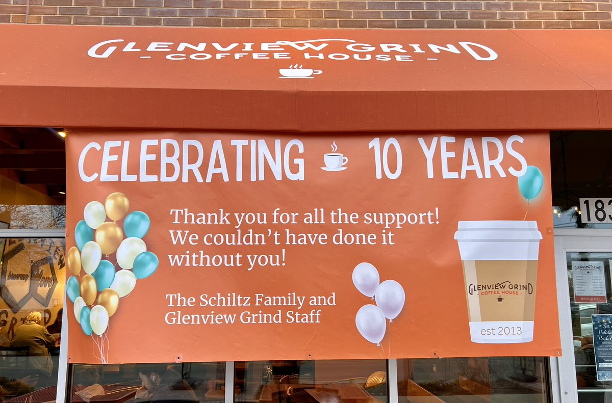 This holiday season we are excited to be celebrating our TEN year anniversary! Today is an appropriate time to truly express our gratitude! THANK YOU to our amazing community! ❤️❤️❤️❤️❤️❤️❤️❤️❤️ #tenyearanniversary #supportlocalbusiness #glenviewgrind