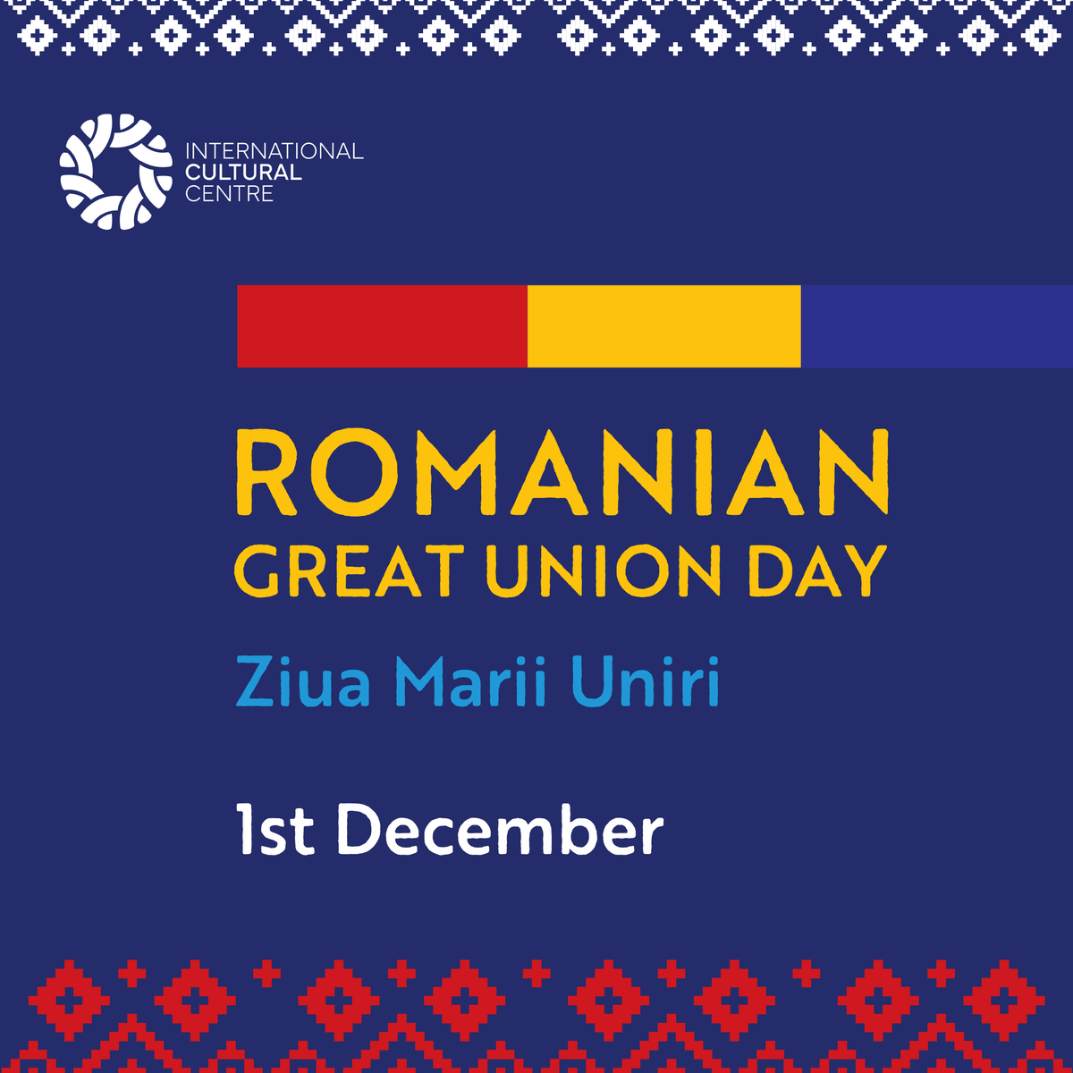 Come along for a celebration of Romanian Great Union Day! 🇷🇴

Join the Romanian community in Jersey and the JICC on Dec 1 at the Merton Hotel, for a family-friendly event to celebrate Romania's National Day.

See full details and book your free tickets: eventbrite.co.uk/e/romanian-gre…