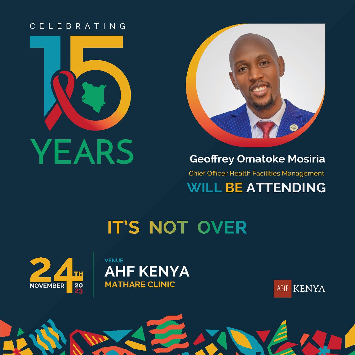 eddah_saidi's tweet photo. It's been fifteen years since the doors were opened.A facility that has dedicated over a century in joining the fight against HIV. Join us this Friday the 24th at the unveiling of the new AHF MATHARE Facility. #Hopefullandresilience #Itsnotoveryet #AHFKenya #FightagainstHIV https://t.co/P0z8lOwu3L