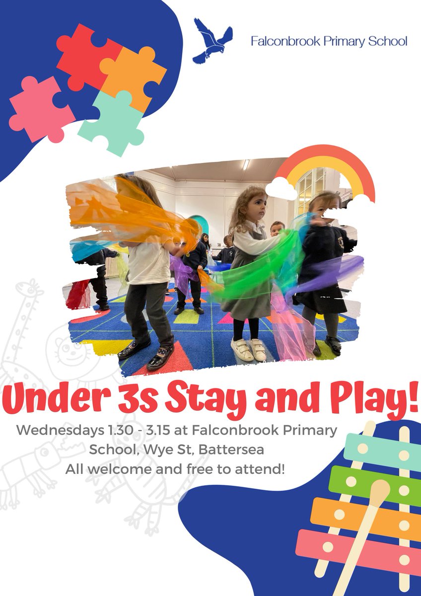 Don't forget Under 3s Stay & Play at 1.30pm today.  All welcome and free to attend.
