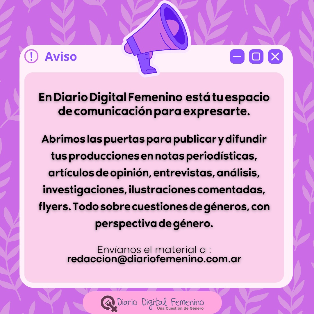 #FeminismoParaVivir💜
diariofemenino.com.ar