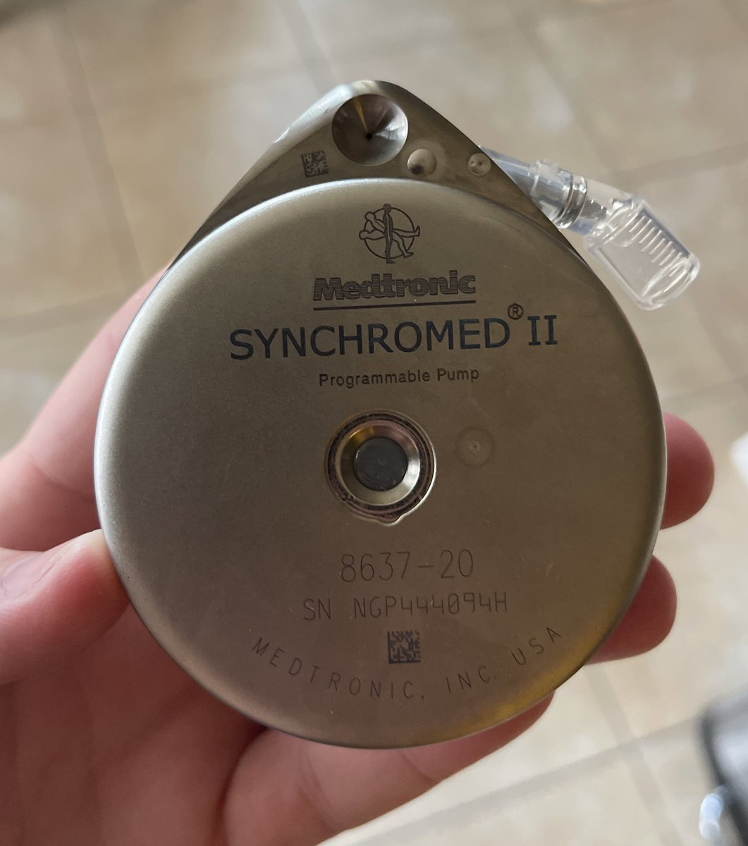 DrDanielLopezEM's tweet photo. Intrathecal Pumps are still an amazing tool for the right patients! @Medtronic https://t.co/Ddxmp4SNTI