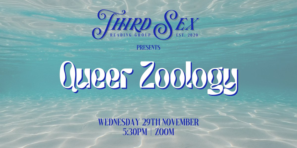 Third Sex Reading Group (@thirdsexvpfa) on Twitter photo Join us as we dive into the weird and wonderful world of Victorian Queer Zoology - co-hosted by the inimitable and brilliant <a href="/authorethan/">Ethan (he/him)</a>! 🌊
Sign up is now live, link here:👉 tinyurl.com/queerzoo #3rdSex Join us as we dive into the weird and wonderful world of Victorian Queer Zoology - co-hosted by the inimitable and brilliant <a href="/authorethan/">Ethan (he/him)</a>! 🌊
Sign up is now live, link here:👉 tinyurl.com/queerzoo #3rdSex