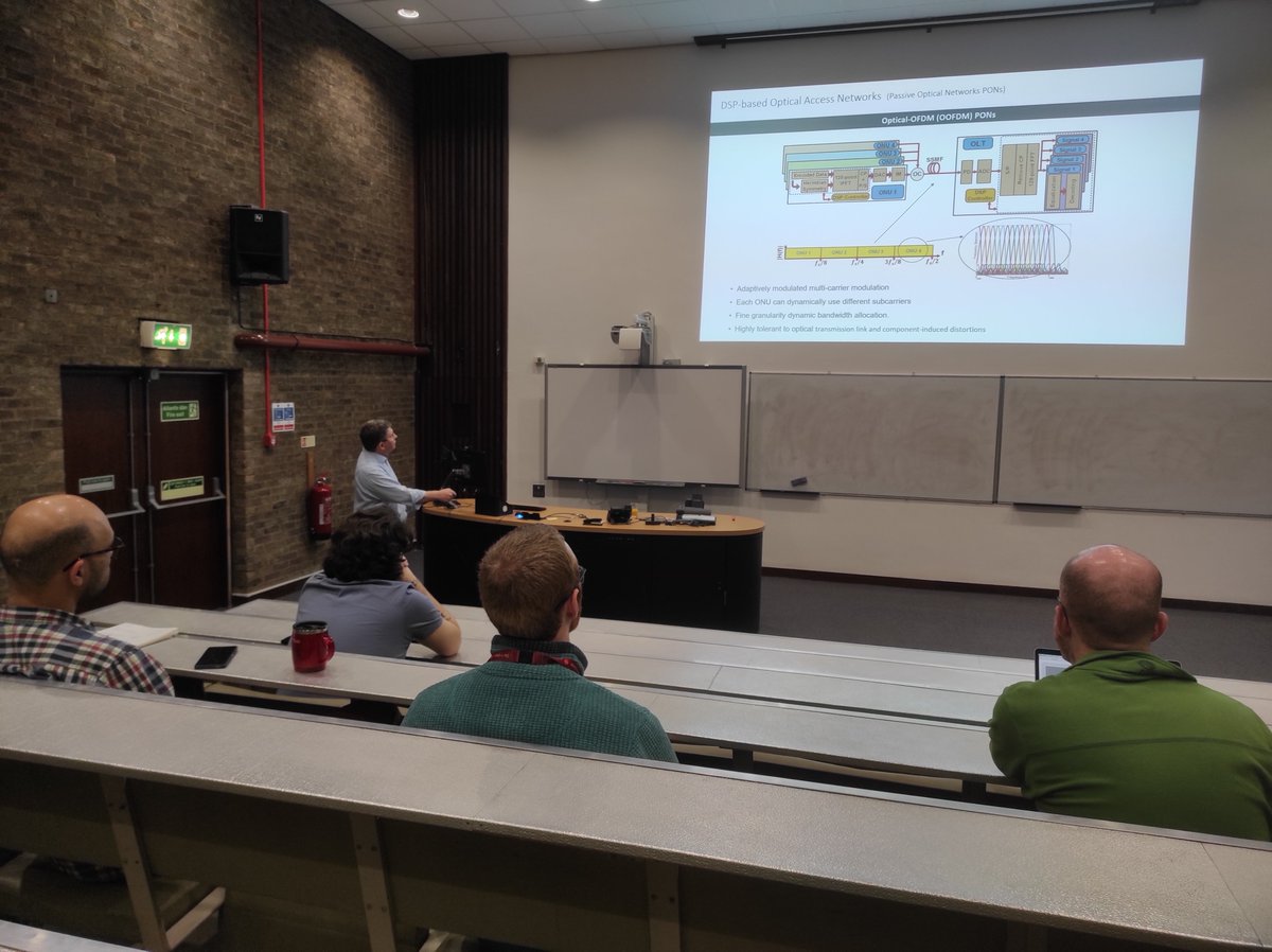 Today, Dr Roger Giddings is giving a lecture on '#DSP-based Technologies for Future Communications Networks' 🛜 as part of the <a href="/BangorCSEE/">School of CompSci & Engineering, Bangor Uni</a> Engage Lectures in #engineering, #computing &amp; #design 🧑‍🎓