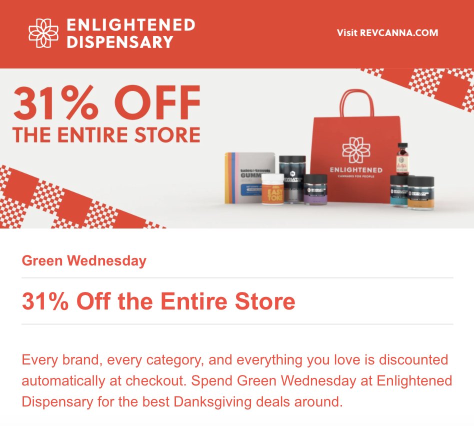 31% Off <a href="/enlightened_IL/">Enlightened Dispensary</a> today 👀👀 Stock up!