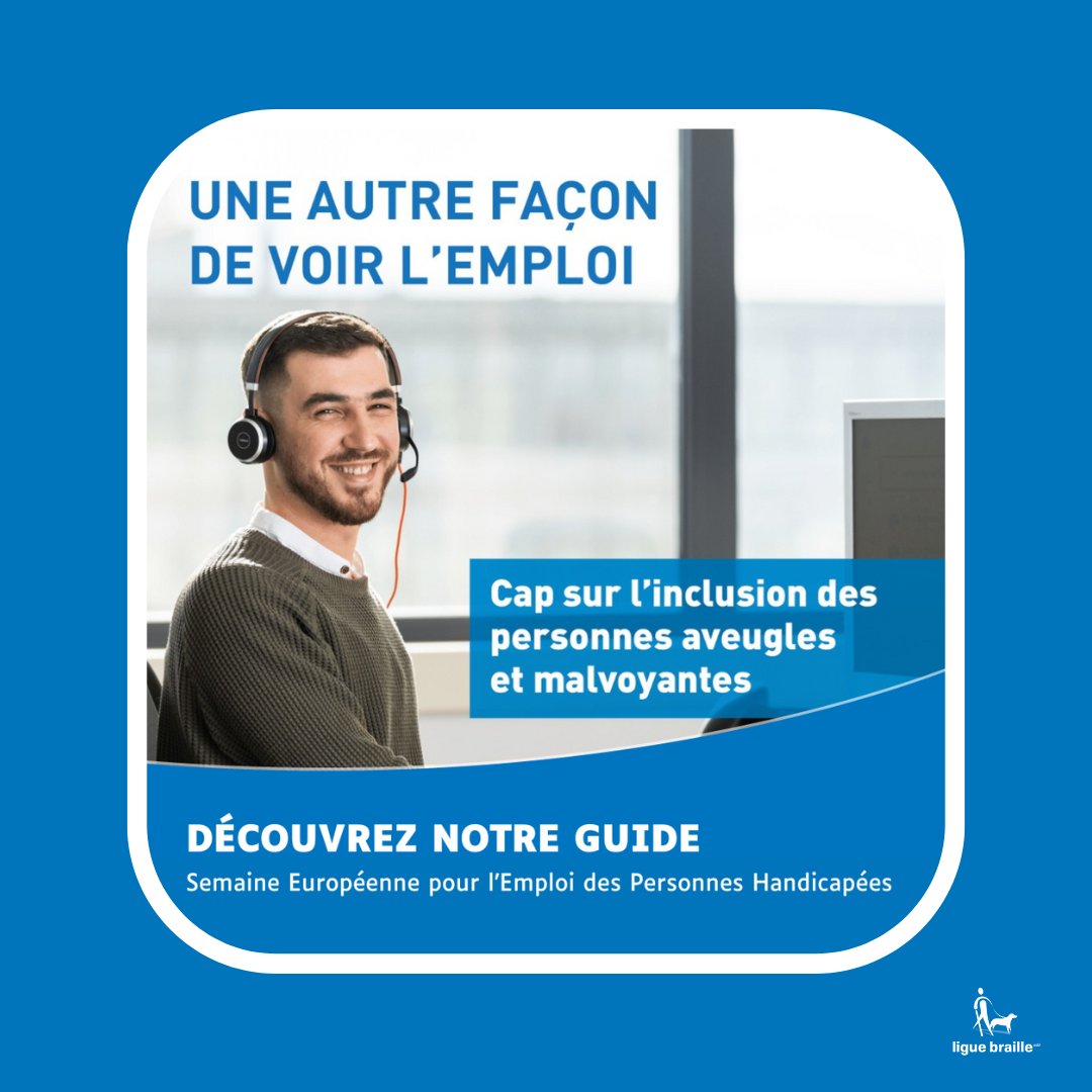 À l’occasion de la Semaine Européenne pour l’Emploi des Personnes Handicapées, téléchargez le guide « Une autre façon de voir l’emploi : Cap sur l’inclusion des personnes aveugles et malvoyantes ». miniurl.be/r-4ym1
#Emploi #LigueBraille #UneAutreFaçonDeVoirLaVie #SEEPH2023