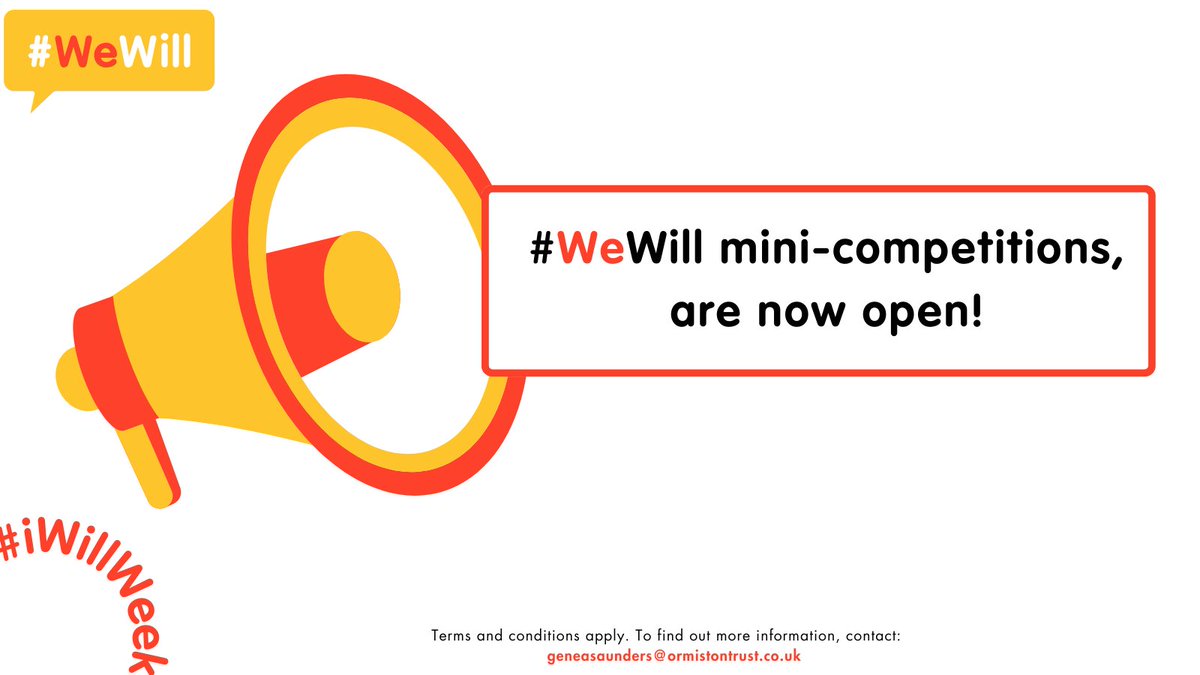 You've still got time to enter our #WeWill mini-creative arts competitions celebrating #iwillweek2023! 

🎨You can draw a design of your dream school
🖊Write a letter 'To Future Me'

Each competition is aligned around the theme of 'optimism', and being hopeful for the future.