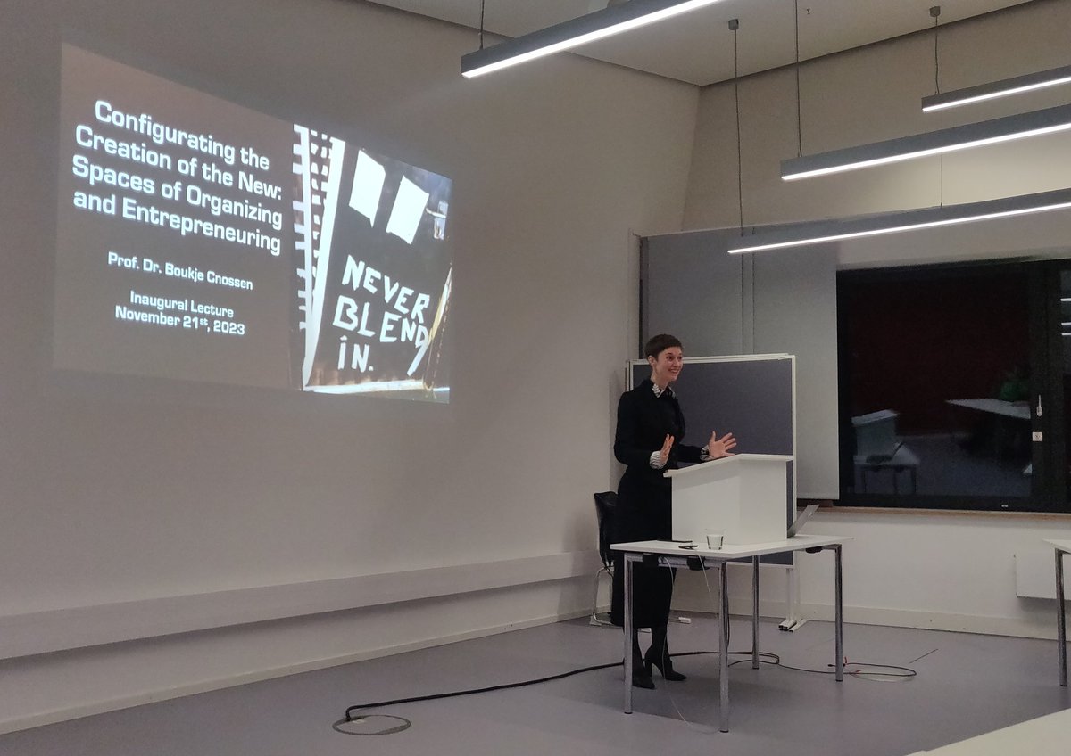 The remarkable Prof. dr. <a href="/boukjecnossen/">Boukje Cnossen</a> delivering her inaugural lecture <a href="/leuphana/">Leuphana</a> University encouraging us to think entrepreneurship organizationally and to keep in mind how it's a joint endeavour. Well done!