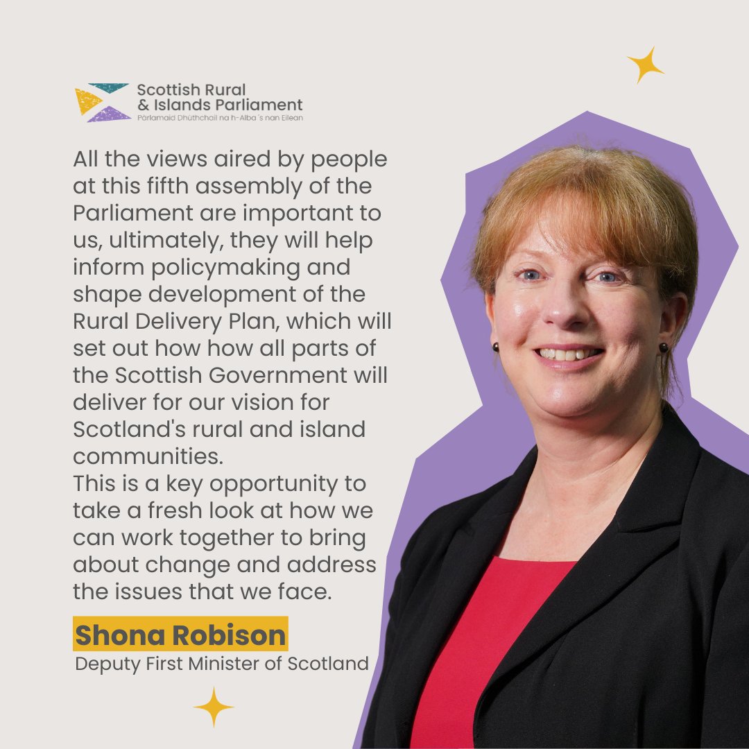 sriparliament's tweet photo. We enjoyed reading these words from Deputy First Minister Shona Robison that really hit home for us during #SRIP2023. ✨

#SRIP2023_YOUTH #EuropeanRuralParliament #RuralMovement #Islands #Scotland https://t.co/L6suzTkq6Z
