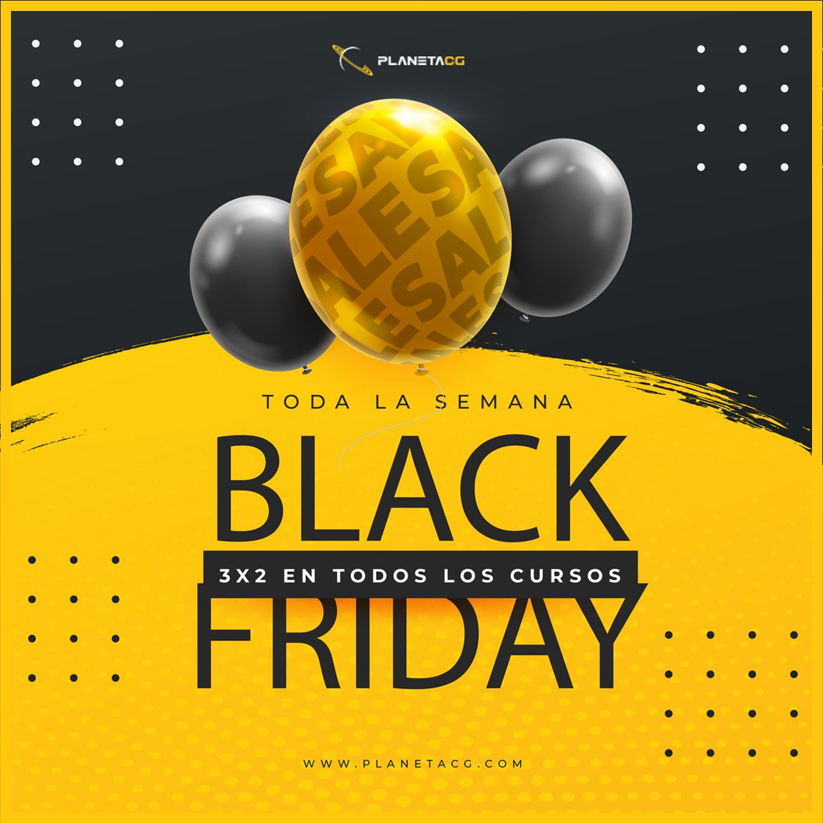 PlanetaCG's tweet photo. 🖤 Comienza nuestro Black Friday 🖤

-  3X2 en todos los cursos. Combina los cursos a tu gusto -

¿Cómo funciona? Añade al carrito los 3 cursos que desees y ¡paga solo por 2! 💸

⏰ Fecha límite: Del 20 al 27 de Noviembre.

#BlackFriday

https://t.co/JTzJ7wxZzx https://t.co/B9XMcOPvNs