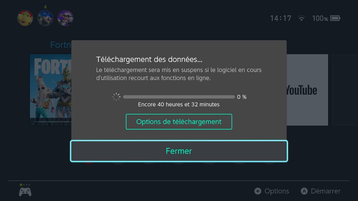 EVM_Kitsune's tweet photo. aie la mise a jour  #NintendoSwitch https://t.co/GYlqlT0L04