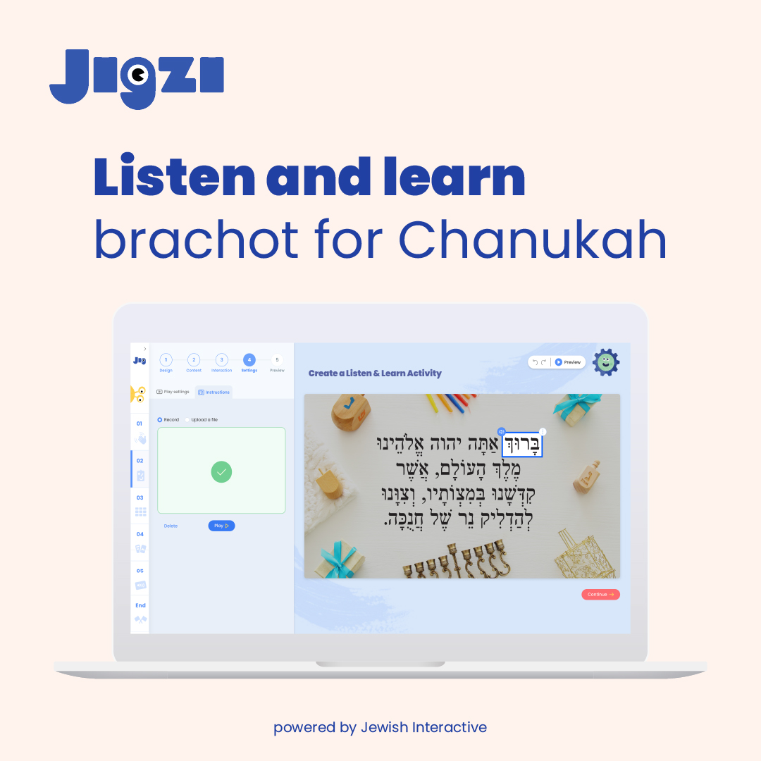 JewishInteract's tweet photo. Chanukah is coming!!
Get your kids excited about this joyous festival with Jigzi!
Choose from a vast selection of Chanukah games, lessons &amp; resources or create your own using our easy-to-use Create &amp; Publish tool. 
https://t.co/ylJOVcZwq2
https://t.co/bu3iF6DfgQ https://t.co/LQkpelnbUv