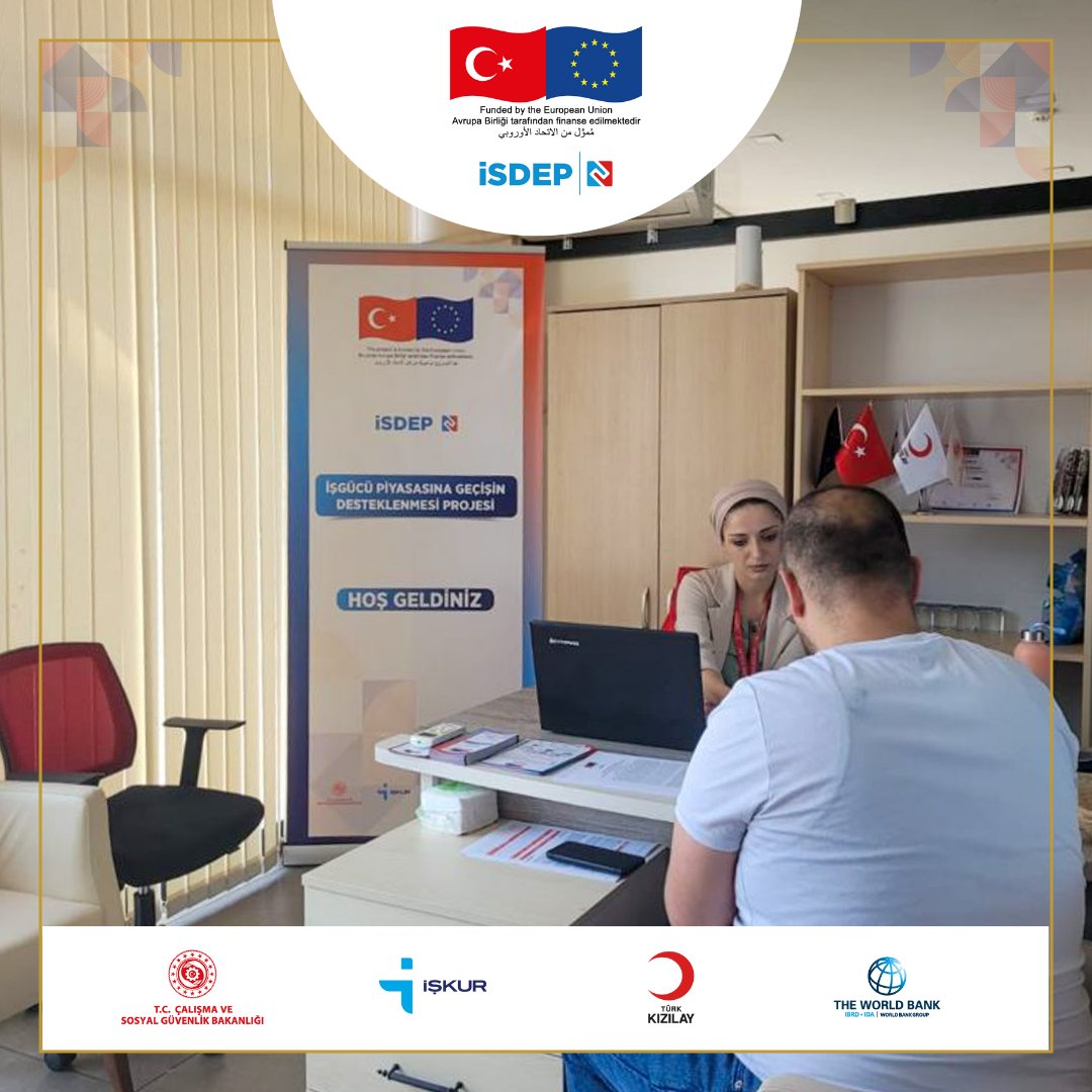 📌<a href="/EUDelegationTur/">AB Türkiye Delegasyonu🇪🇺EU Delegation to Türkiye</a> #FRiT-2 Fonu kapsamında <a href="/WorldBankTurkey/">World Bank Türkiye</a> Teknik Desteği ile <a href="/csgbakanligi/">T.C. Çalışma ve Sosyal Güvenlik Bakanlığı</a> <a href="/csgb_uigm/">Uluslararası İşgücü Genel Müdürlüğü</a> <a href="/TurkiyeIsKurumu/">İŞKUR</a> ve <a href="/Kizilay/">Türk Kızılay</a> tarafından yürütülen <a href="/ISDEP2/">İşgücü Piyasasına Geçişin Desteklenmesi Projesi</a> Projesi kapsamında geçim kaynakları danışmanlığı ile profillendirme çalışmalarımız devam ediyor. 🤝 🙌