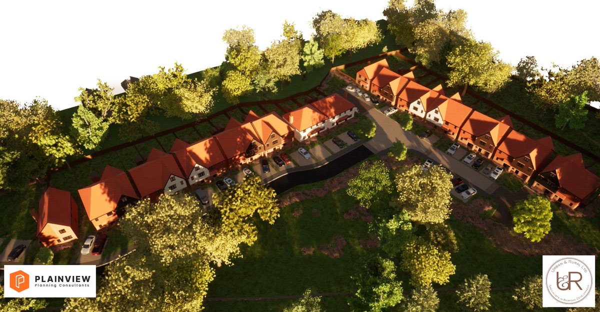 Planning secured for 28 market and affordable homes, children’s play area and biodiversity enhancement. A challenging site but with great potential, collaboration has been key to success. Read more here: bit.ly/28newhomesouts… 
Image Source: Urban &amp; Rural Ltd
#newhomes #planning