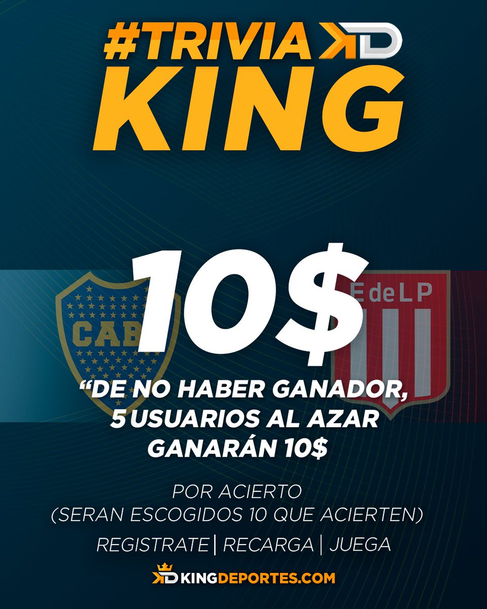 kingdeportesve's tweet photo. La #TriviaKing ha llegado⚽️🔥

Para el partido del día de hoy  22/11/23 ✅

Recuerda para participar debes like comentar tu predicción y repostear 😎👑

¿Estás listo para ganar? https://t.co/LqVYhYnTx8